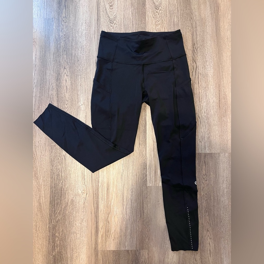 Black lululemon fast and free leggings